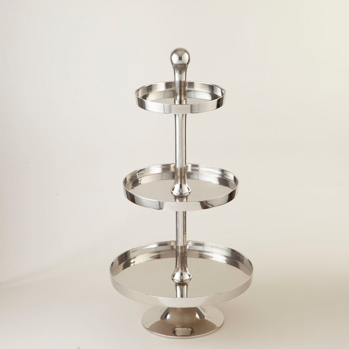 Glam Decorative Stand in 3 Layers M Silver