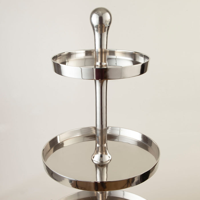 Glam Decorative Stand in 3 Layers M Silver