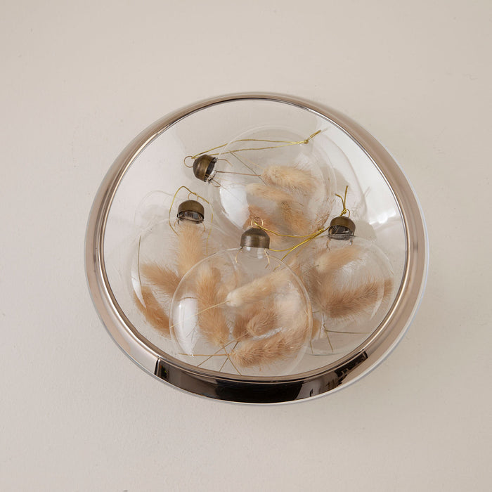 Gesa Xmas Ball Set of 4 TRANSPARENT/GOLD