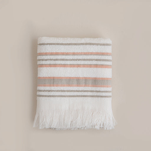 Derin Hand Towel 30x50 cm Ecru/Mango