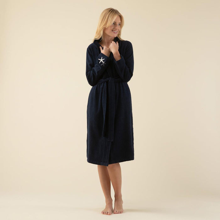 Ladin Woman Bathrobe MARINE BLUE