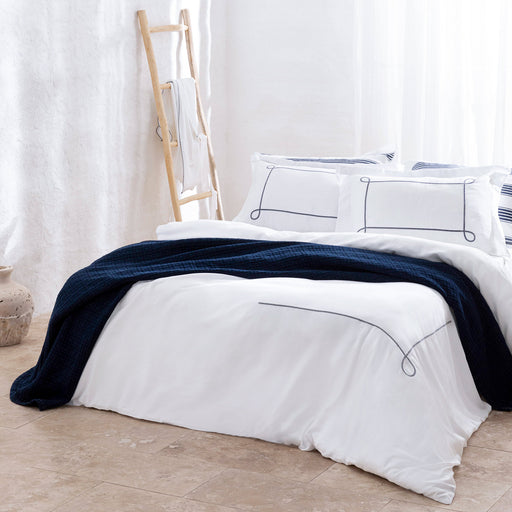 Linde Duvet Cover Set King Size 230x220 cm White