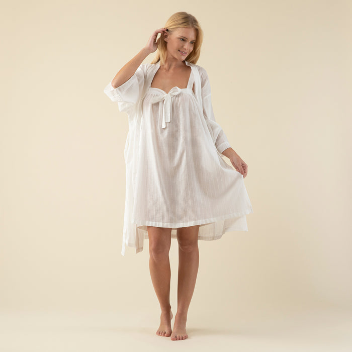 Fougere Morning Gown Ecru