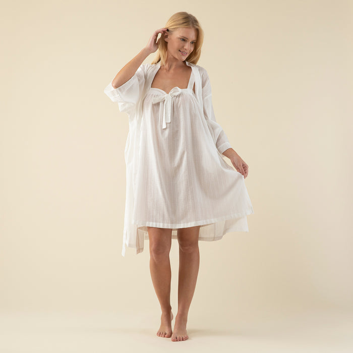 Fougere Morning Gown Ecru