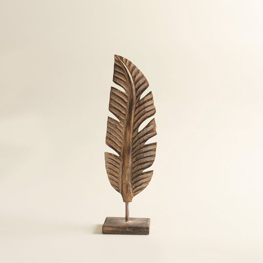 Leaf Natural Decorative Object 55 Cm Natural