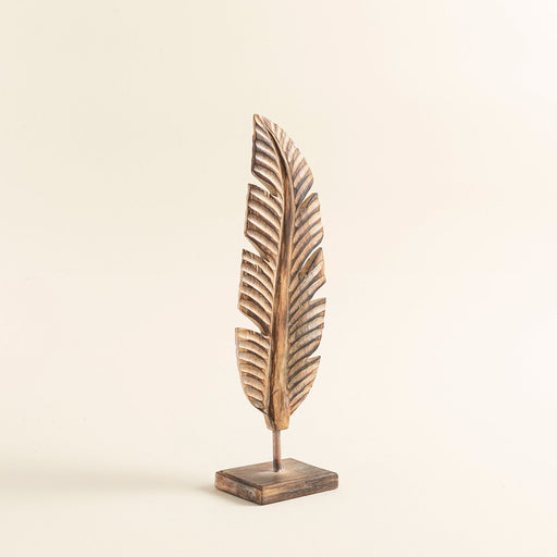 Leaf Natural Decorative Object 55 Cm Natural
