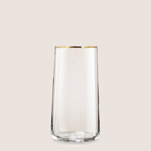 Cool Soft Drink Glass Gold Rim Gold