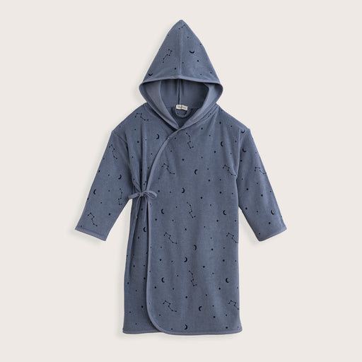 Galactic Bathrobe With Hoodie indigo