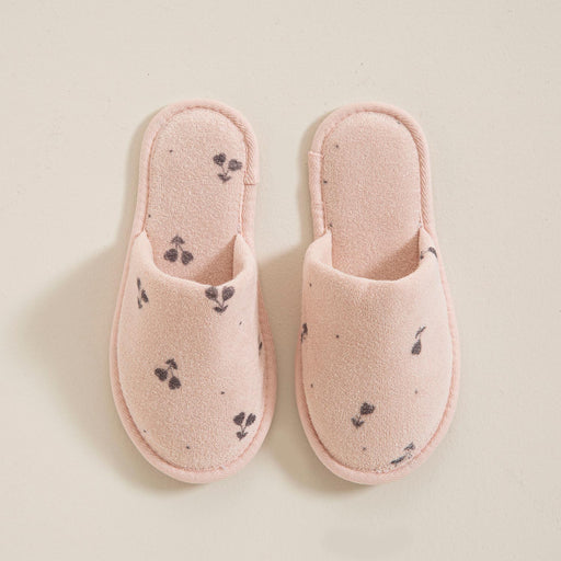 Dusty Floral Bath Slippers Pink