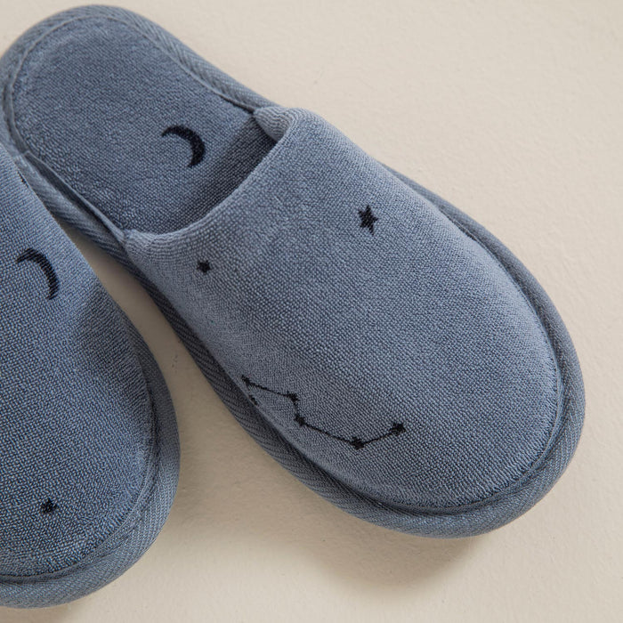 Galactic Bath Slippers indigo