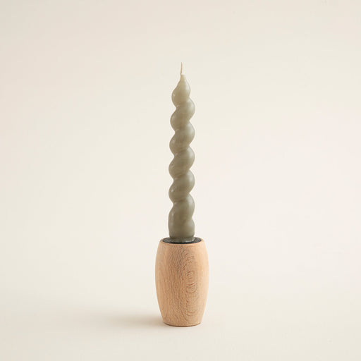 Italian Bract Candle and Candle Holder Khaki