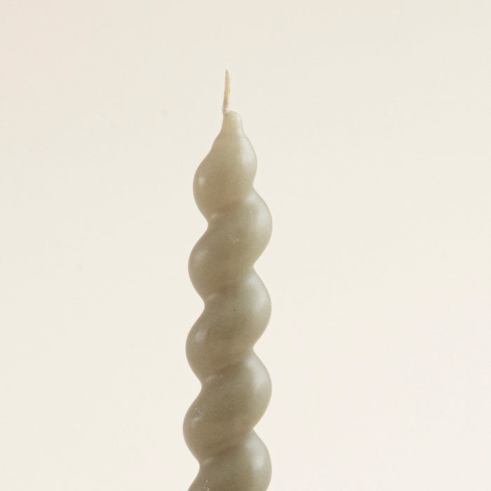 Italian Bract Candle and Candle Holder Khaki