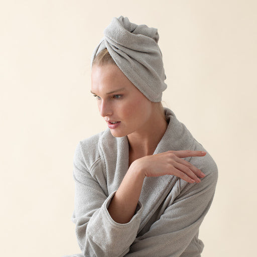Solid Hair Bonnet Light Grey