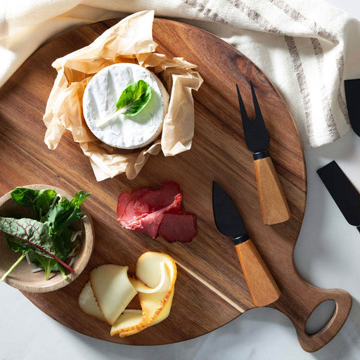 Round Cheese Serving Set Natural