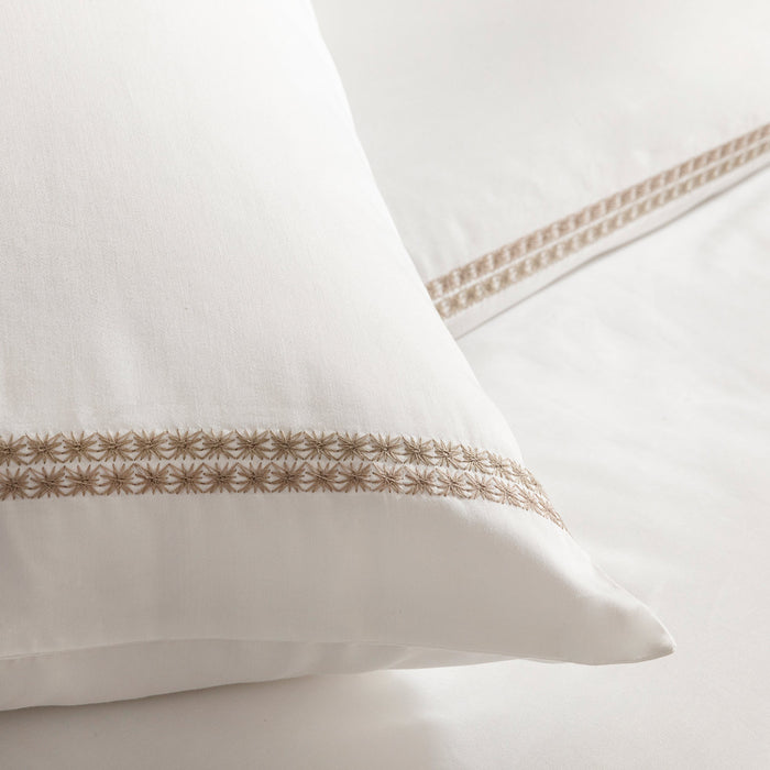 Afra Duvet Cover Set Double 200x220 cm Ecru