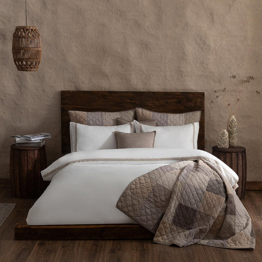 Afra Duvet Cover Set Extra King Size 260x220 cm Ecru