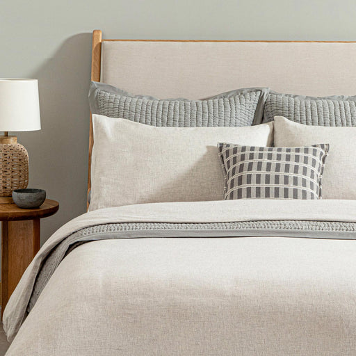 Mattia Duvet Cover Set King Size 230x220 cm White-Grey