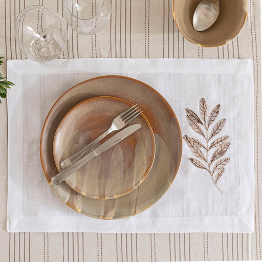 Feuille Place Mat 35x50 cm White
