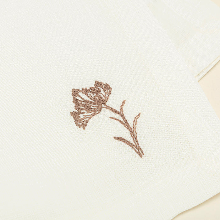 Rodrigo Napkin 45x45 cm Ecru/Brown