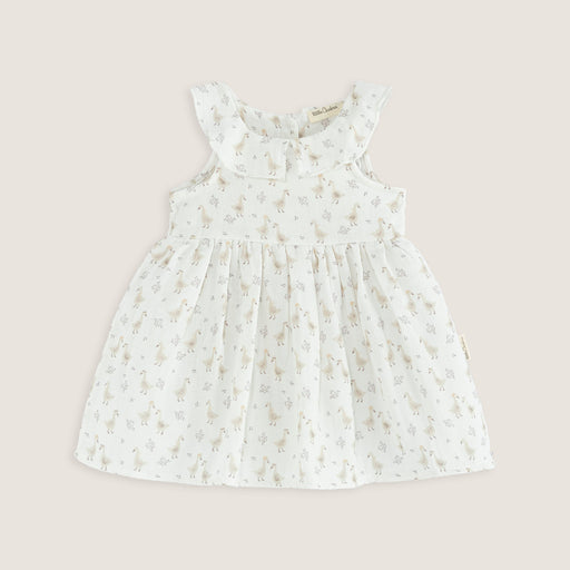 Goose Printed Dress Ecru