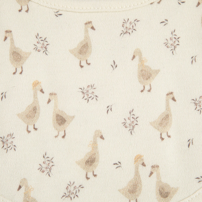 Goose Newborn Bib Ecru