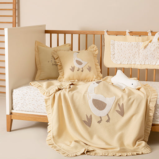 Goose Bedspread&Deco Pillow Yellow