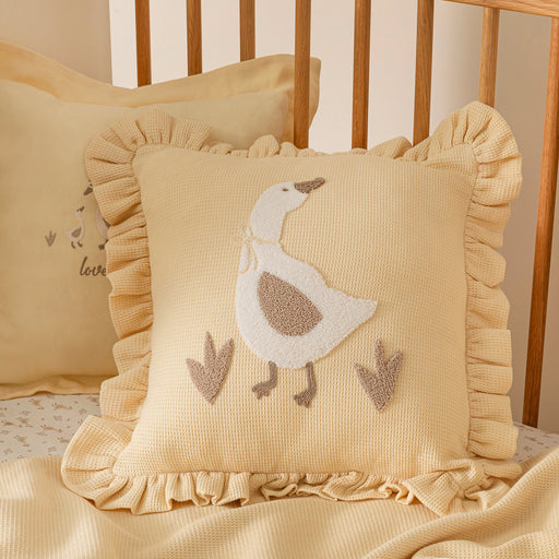 Goose Bedspread&Deco Pillow Yellow