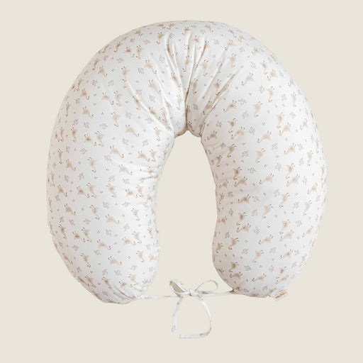 Goose Feeding Pillow Ecru / Yellow