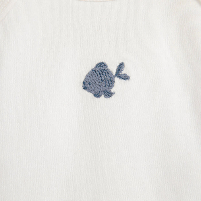 Under The Sea Newborn Sleeveless Body Ecru