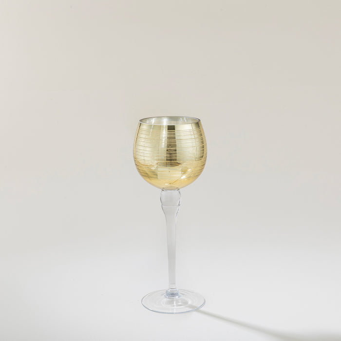 Huzo Candle Holder M Gold/Silver