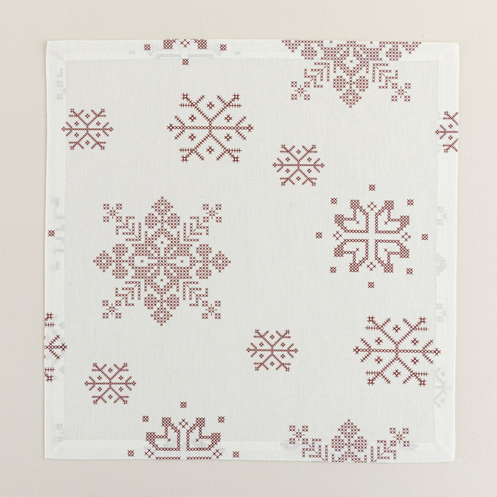 Pera Napkin 45X45 Cm Ecru / Bordeux