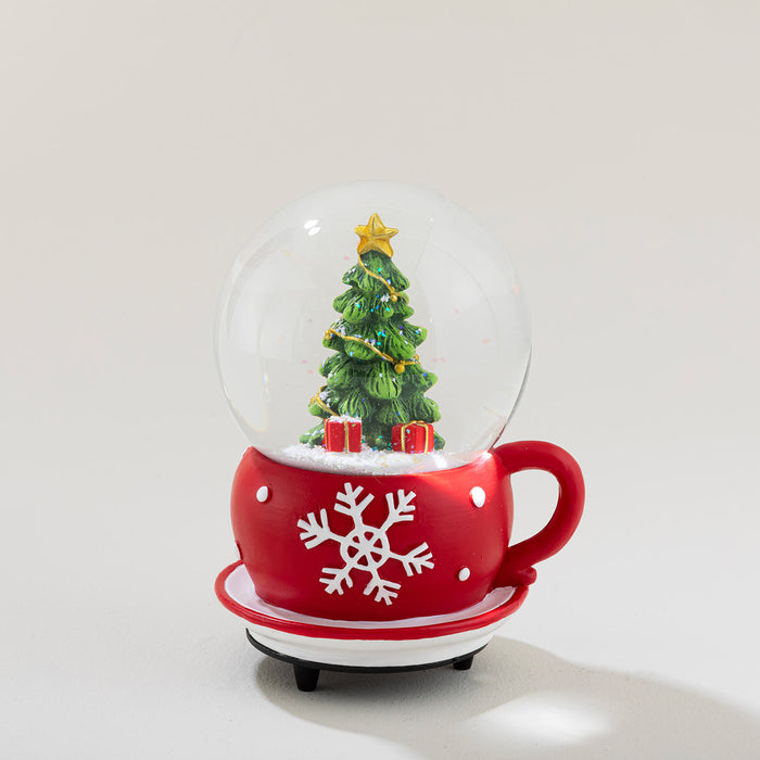Cosy Snow Globe with Music Red/Green