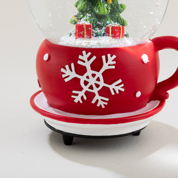 Cosy Snow Globe with Music Red/Green