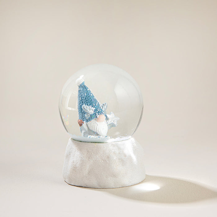 Peci Snow Globe Blue/White