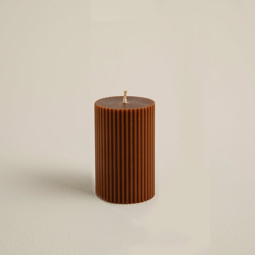 Helen Pillar Candle 6x8 Cm Brown