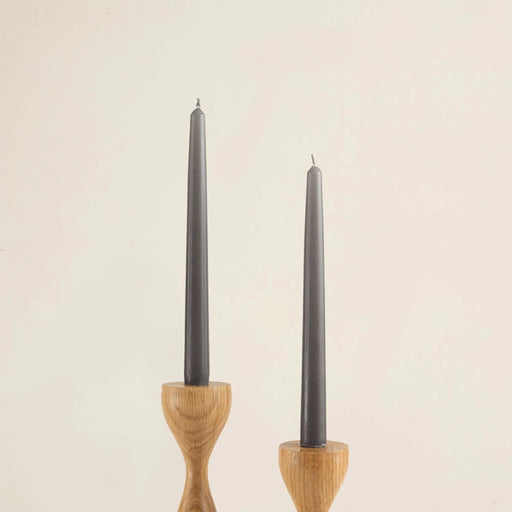 Helen Candle Set Of 2 25 Cm Grey