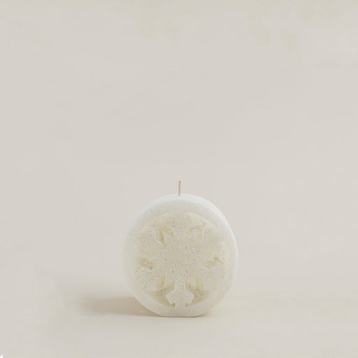 Snow Flake Candle 8 Cm White
