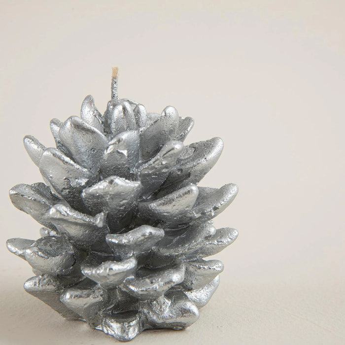 Cono Cone Candle Silver