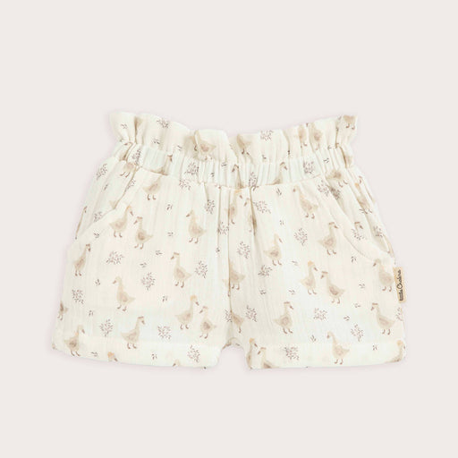 Goose Newborn Shorts Ecru