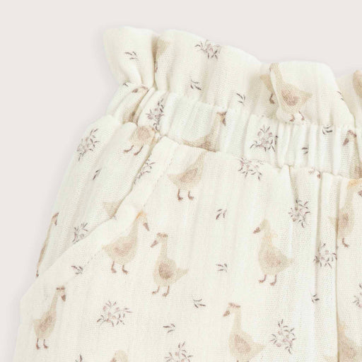Goose Newborn Shorts Ecru