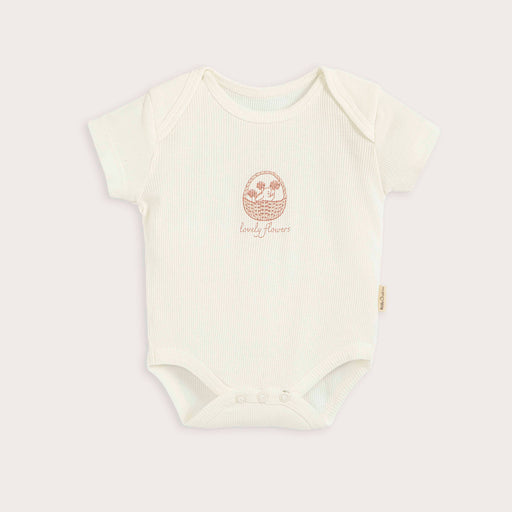 Secret Garden Newborn Short Sleeve Body Ecru