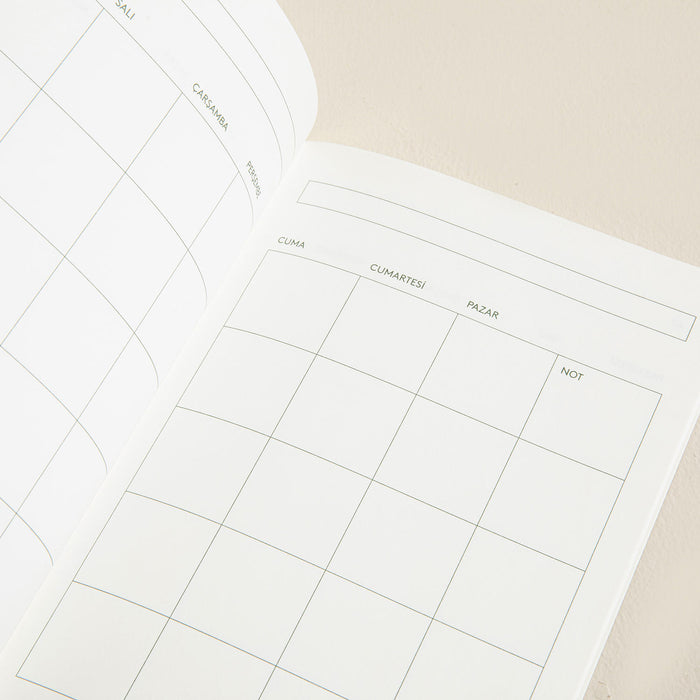 Monthly Planner Notebook A5 Natural