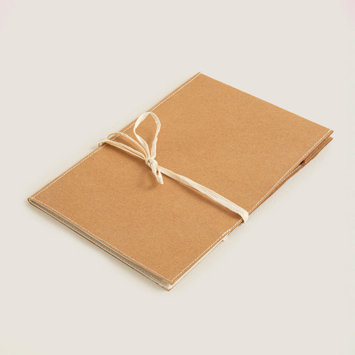 Kraft folder with Sutachi string closure- A6 Natural