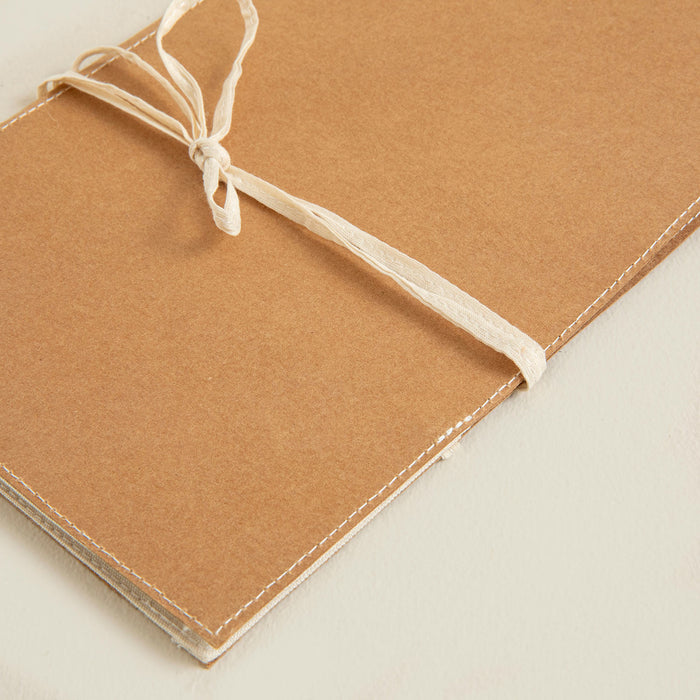 Kraft folder with Sutachi string closure- A6 Natural