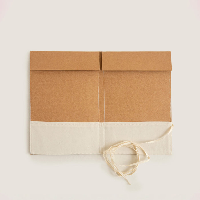 Kraft folder with Sutachi string closure- A6 Natural