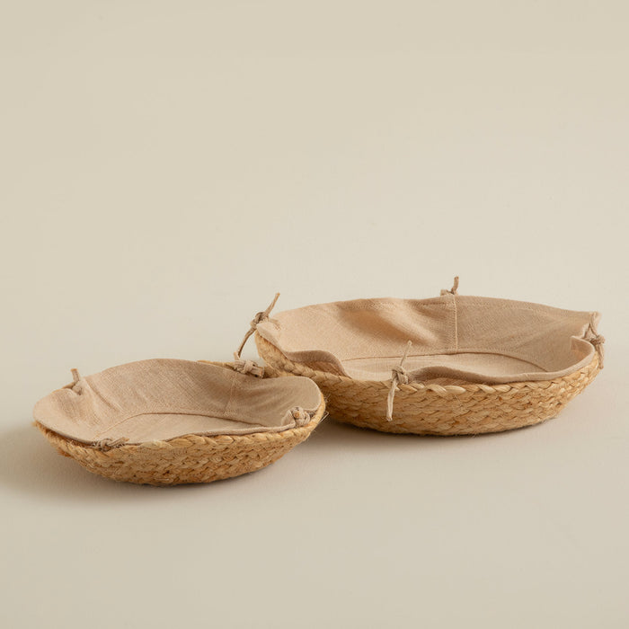 Dewo Lined Jute Basket 33 cm Natural