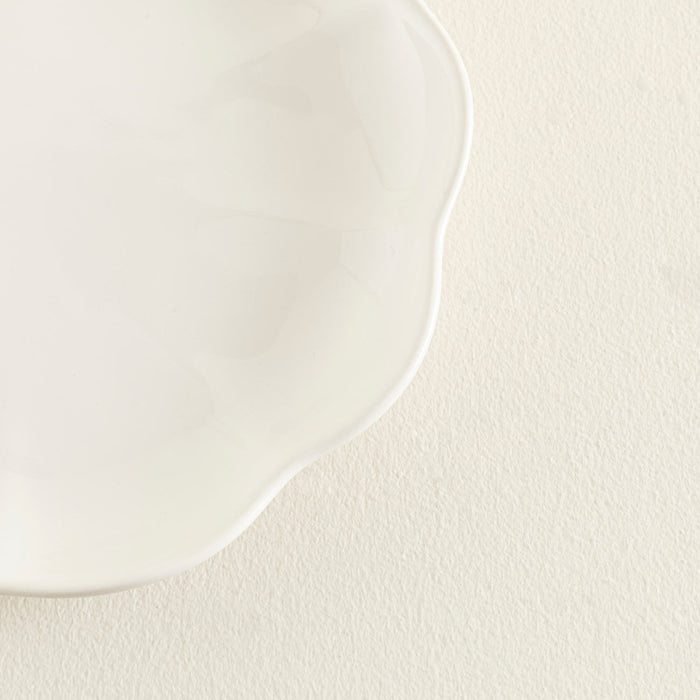Flower Dessert Plate 22 cm Cream