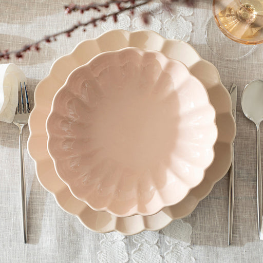 Flower Deep Plate 21 cm Powder