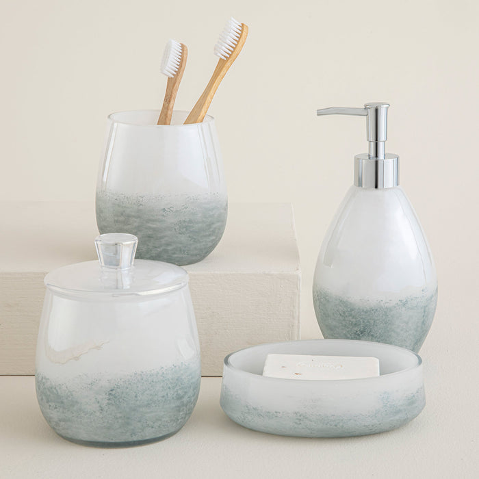 Alain Soap Dispenser White-ice Blue