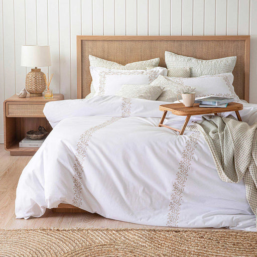 Mımoza Duvet Cover Set Kıng Ecru